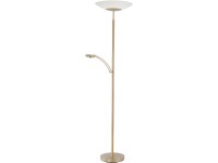 Paul Neuhaus Stojací LED lampa Alfred se čtecím ram., 3900lm, mosaz, 43 x 181 cm