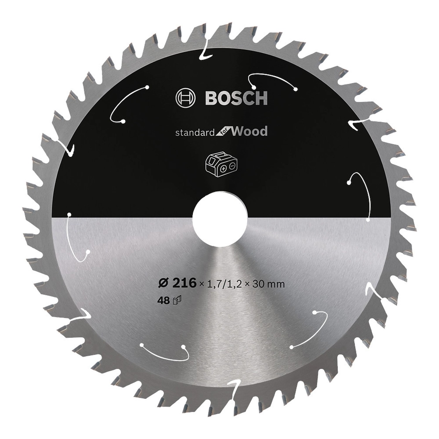 Bosch Pilový kotouč Standard for Wood pro aku pily, T48, 216 x 1,7/1,2 x 30 mm