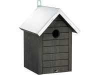 Ptačí budka pinie se zinkovou střechou černá Ptačí budka pinie se zinkovou střechou černá