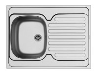 PYRAMIS Nerezový dřez INTERNATIONAL 1B 1D hladký, 80 x 60 cm PYRAMIS Nerezový dřez INTERNATIONAL 1B 1D hladký, 80 x 60 cm