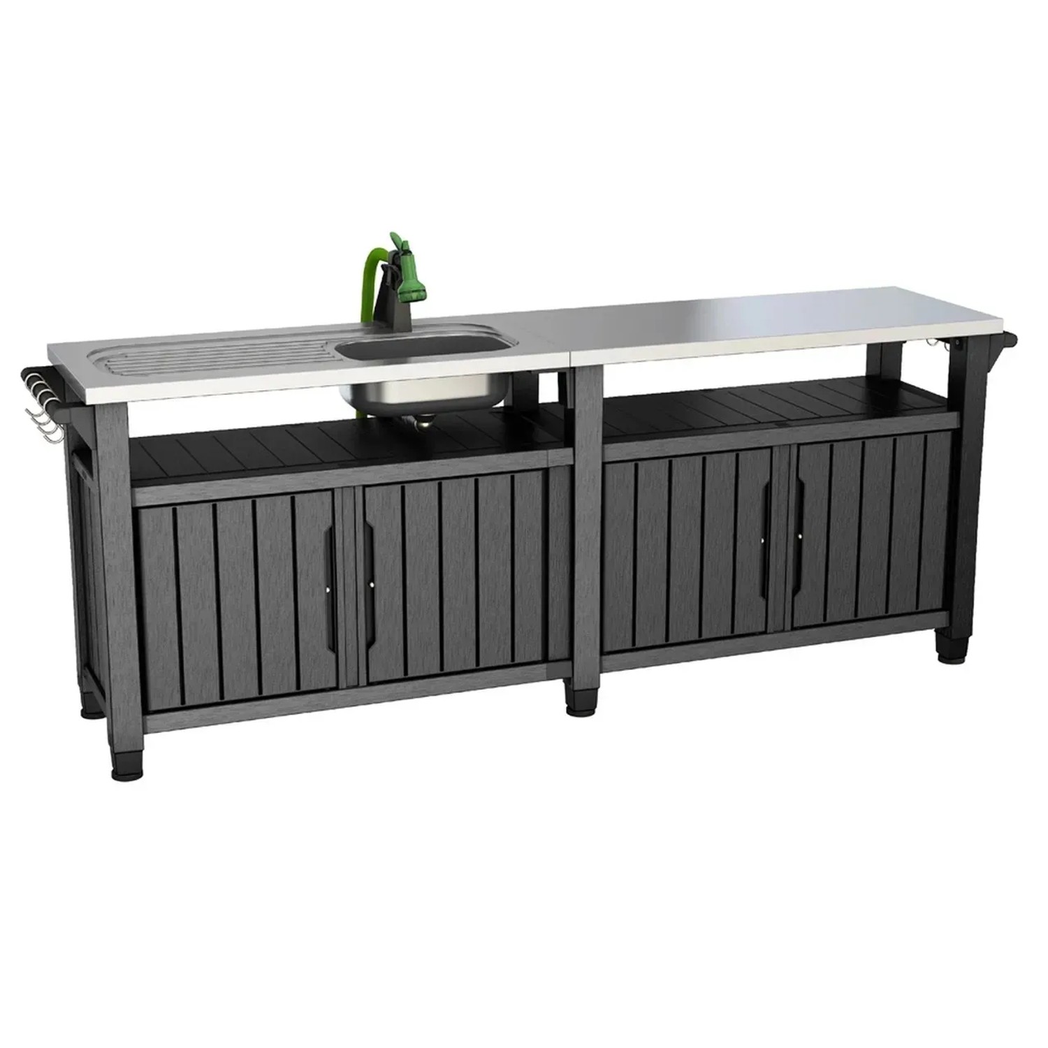 Zahradní kuchyň KETER Unity Chef 415 L - 237 x 51,3 x 89,4 cm - grafitová