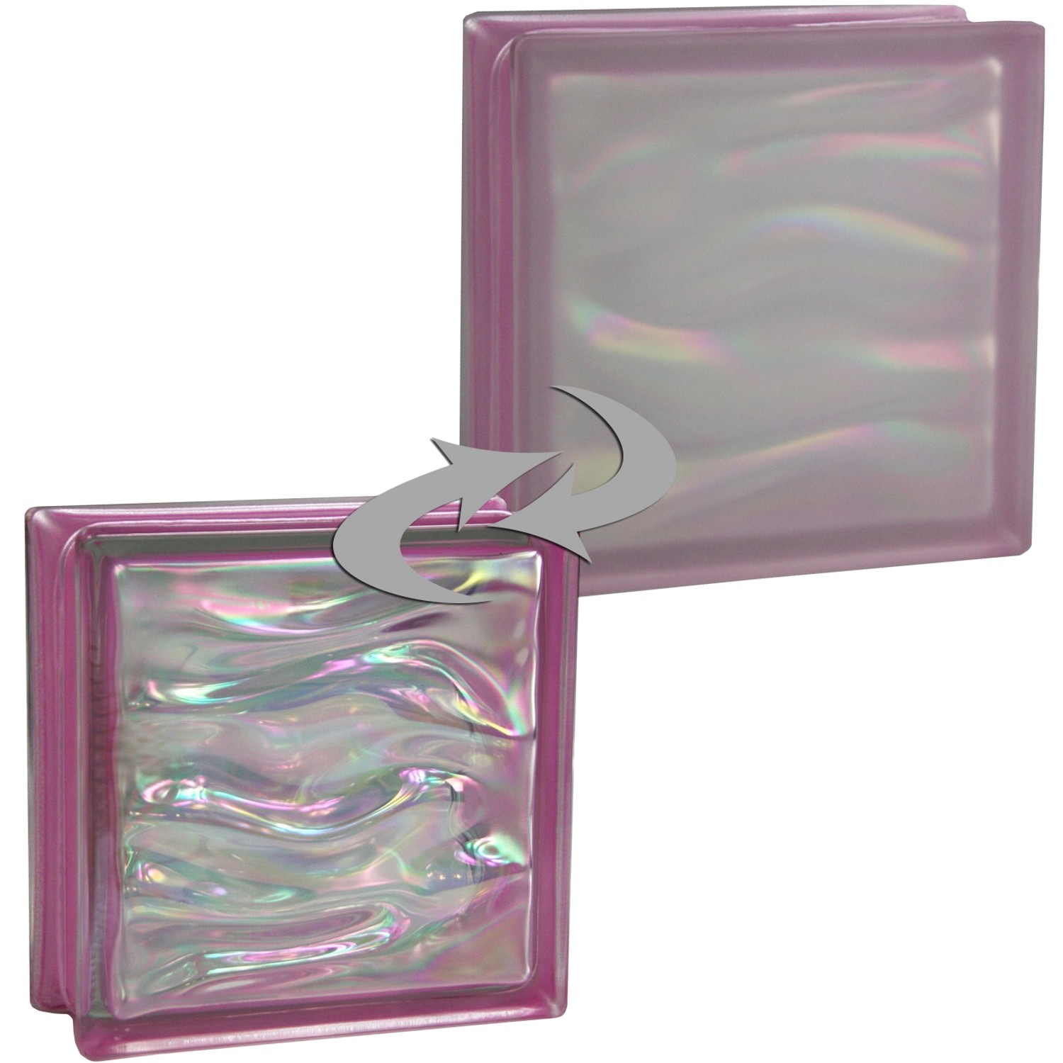 Fuchs Design Luxfera BM Aqua lesklá/mlč.sklo perleť. amet.fialová 19 x 19 x 8 cm