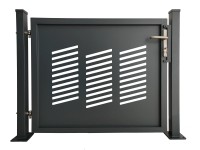 Floraworld Dekor. jednokřídlá branka Stockholm k přip. hmožd. antracit 120x100cm