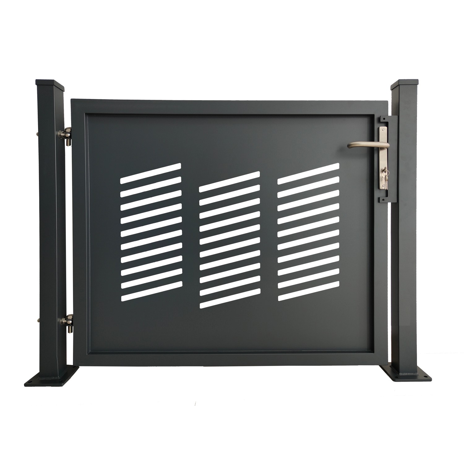 Floraworld Dekor. jednokřídlá branka Stockholm k přip. hmožd. antracit 120x100cm