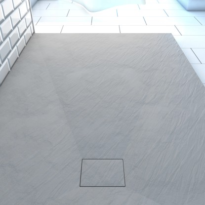 AURLANE Kompozitní sprchová vanička STONE šedá 80 x 120 cm