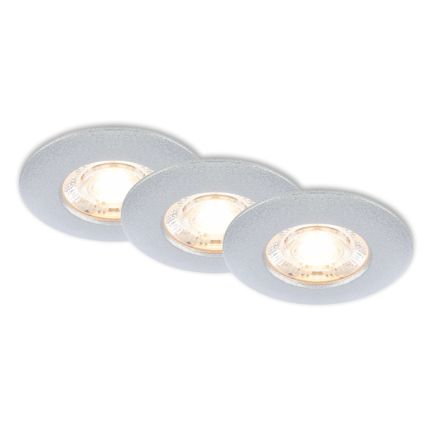 BRILONER Vestavné LED svítidlo chorm 3,6W 350lm 3000K IP44 pr. 65x25 mm, 3 ks