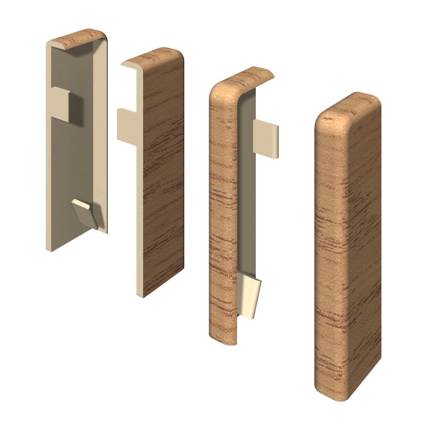 Egger Koncovka pro soklovou lištu CUBICAL dub medový, 2 ks