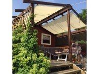 Peddy Shield Sada stínící plachty na pergolu, slonovinová, 420 x 140 cm