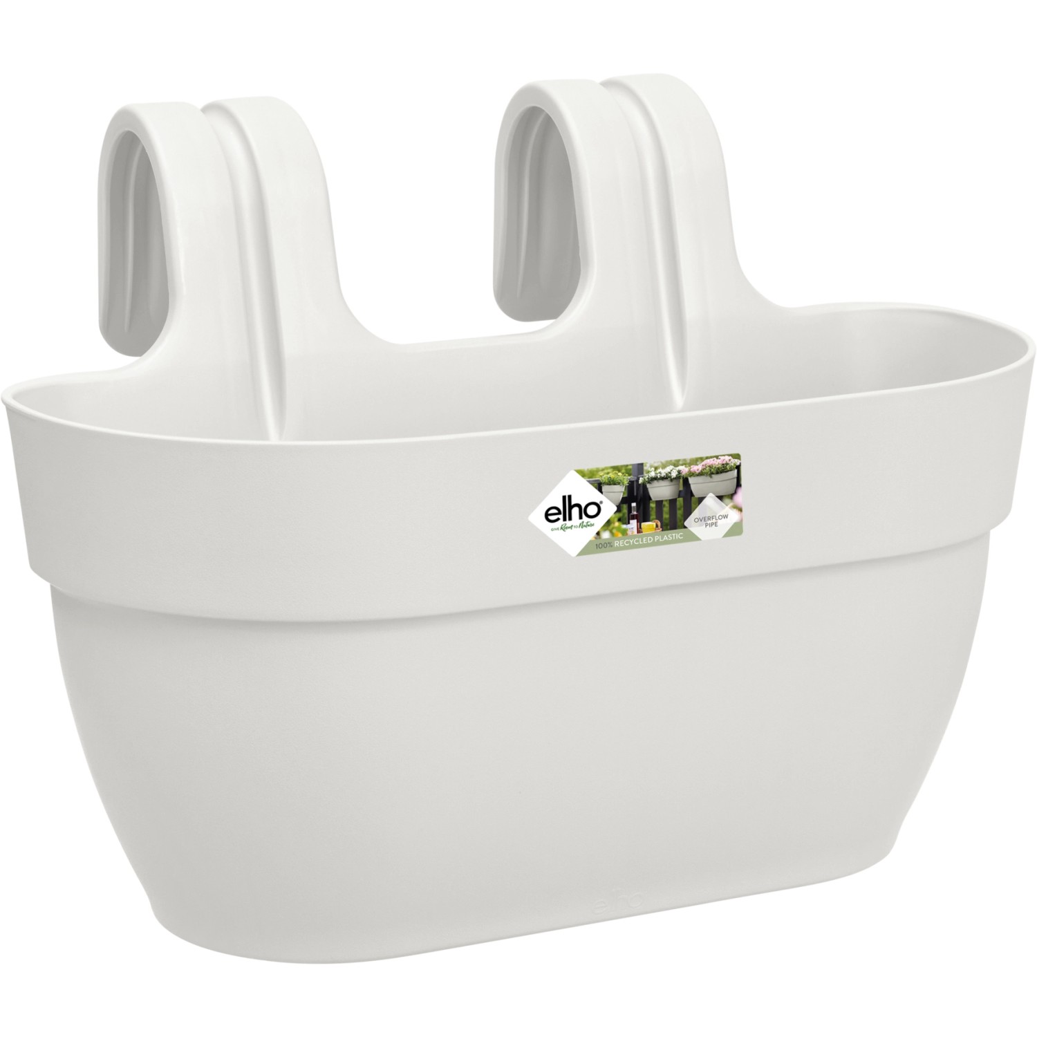 elho Květináč Vibia Campana Easy Hanger M hedvábně bílý, 36 x 27 x 24 cm