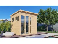 Bertilo Dřevěný domek na nářadí Pentus 2 Office, přírodní, 234 x 226 cm