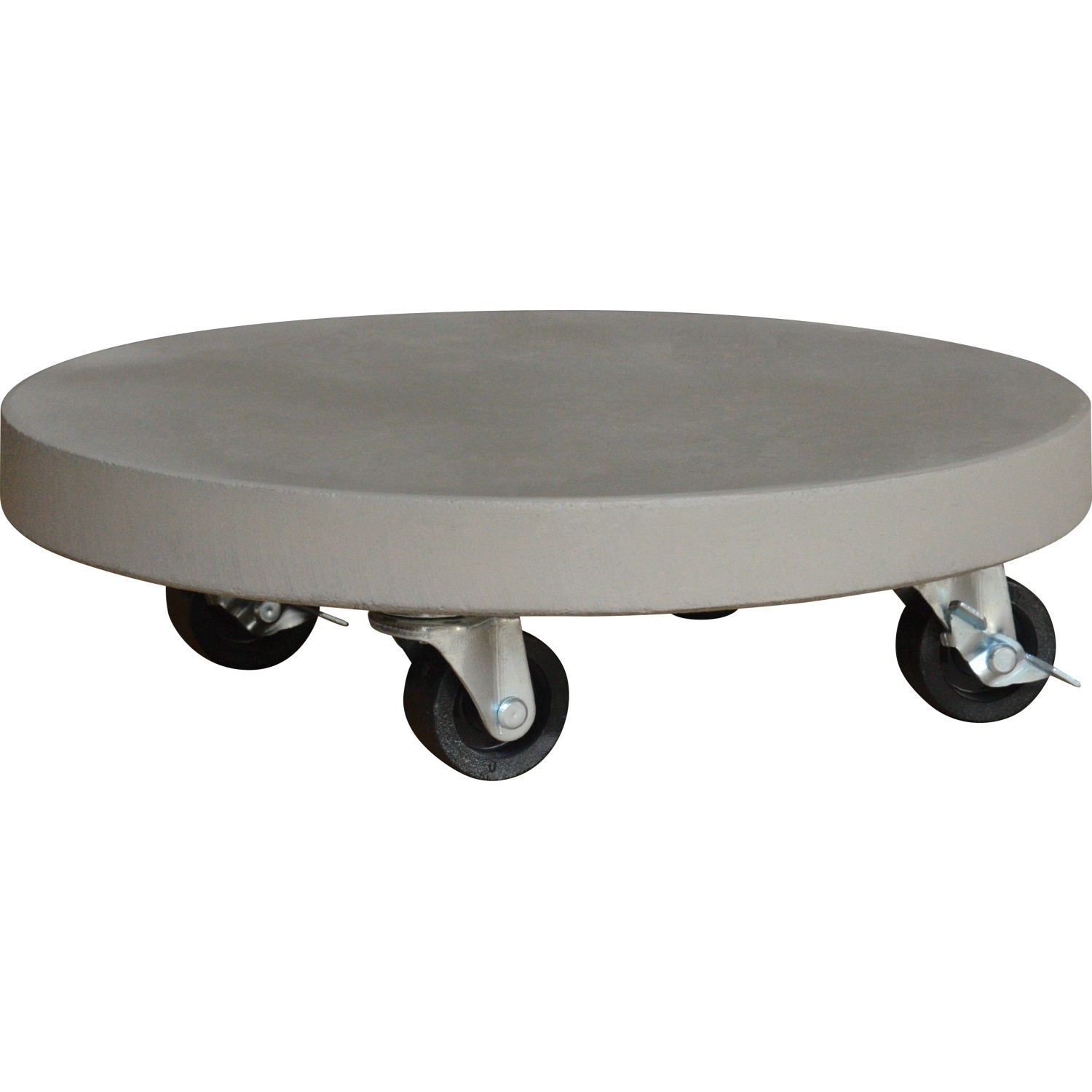 Podstavec pod květináč s kolečky cementový přírodní pr. 27 x 7 cm