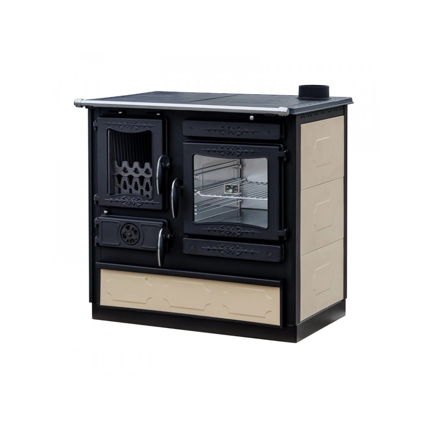 GUČA Krbová kamna GULIVER Smart, 10,5 kW, béžová, 90 x 66,5 x 86 cm, P