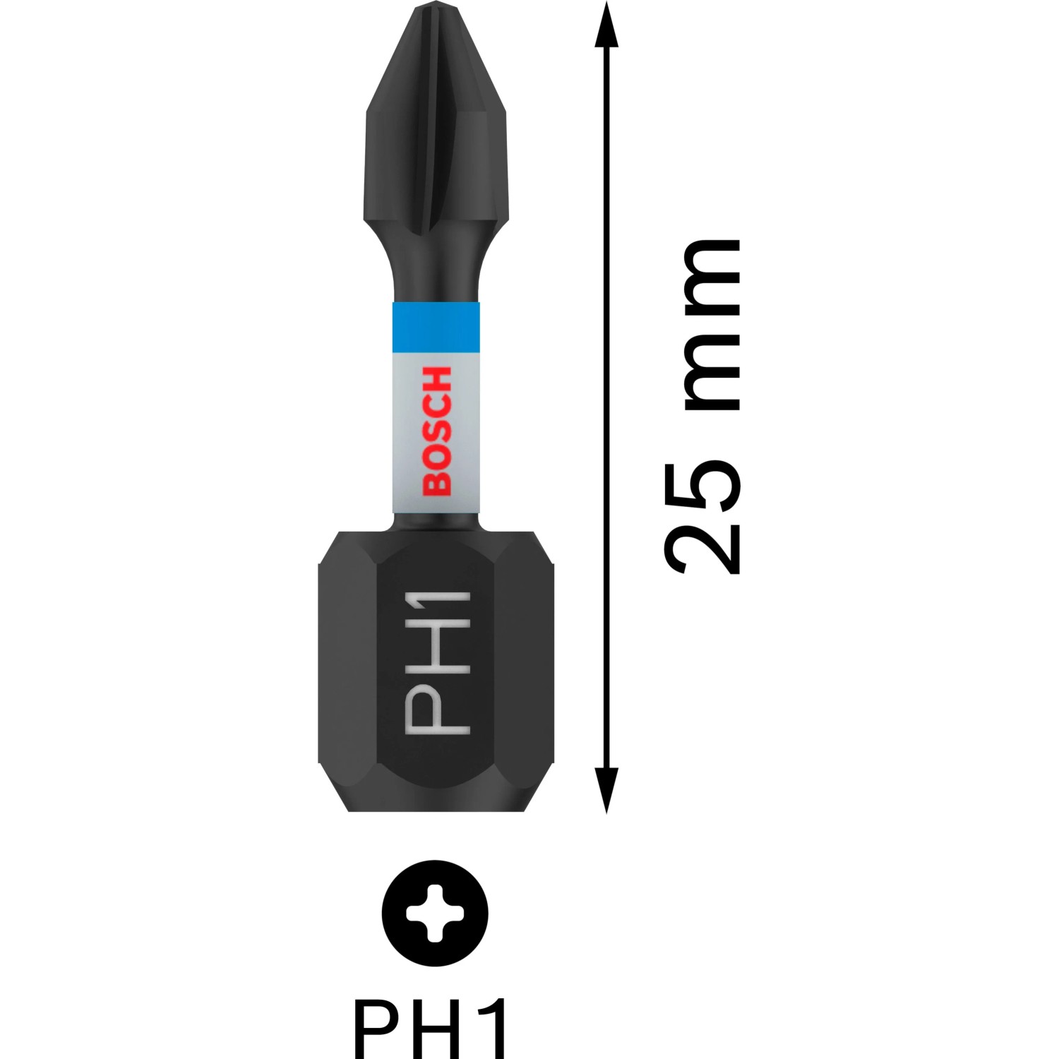 Bosch Šroubovací bit PRO Impact PH1, 25 mm, 2 ks