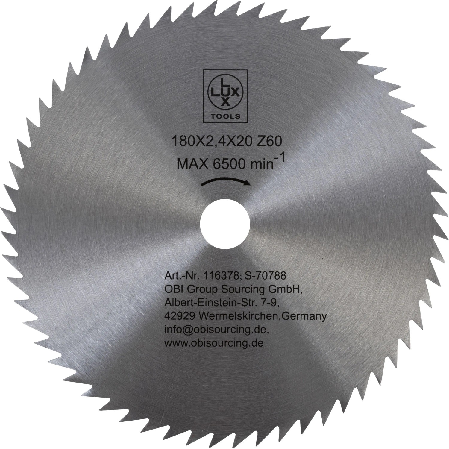 Levně LUX-TOOLS Pilový kotouč do dřeva, 60 zubů, pr. 180 x 20 mm