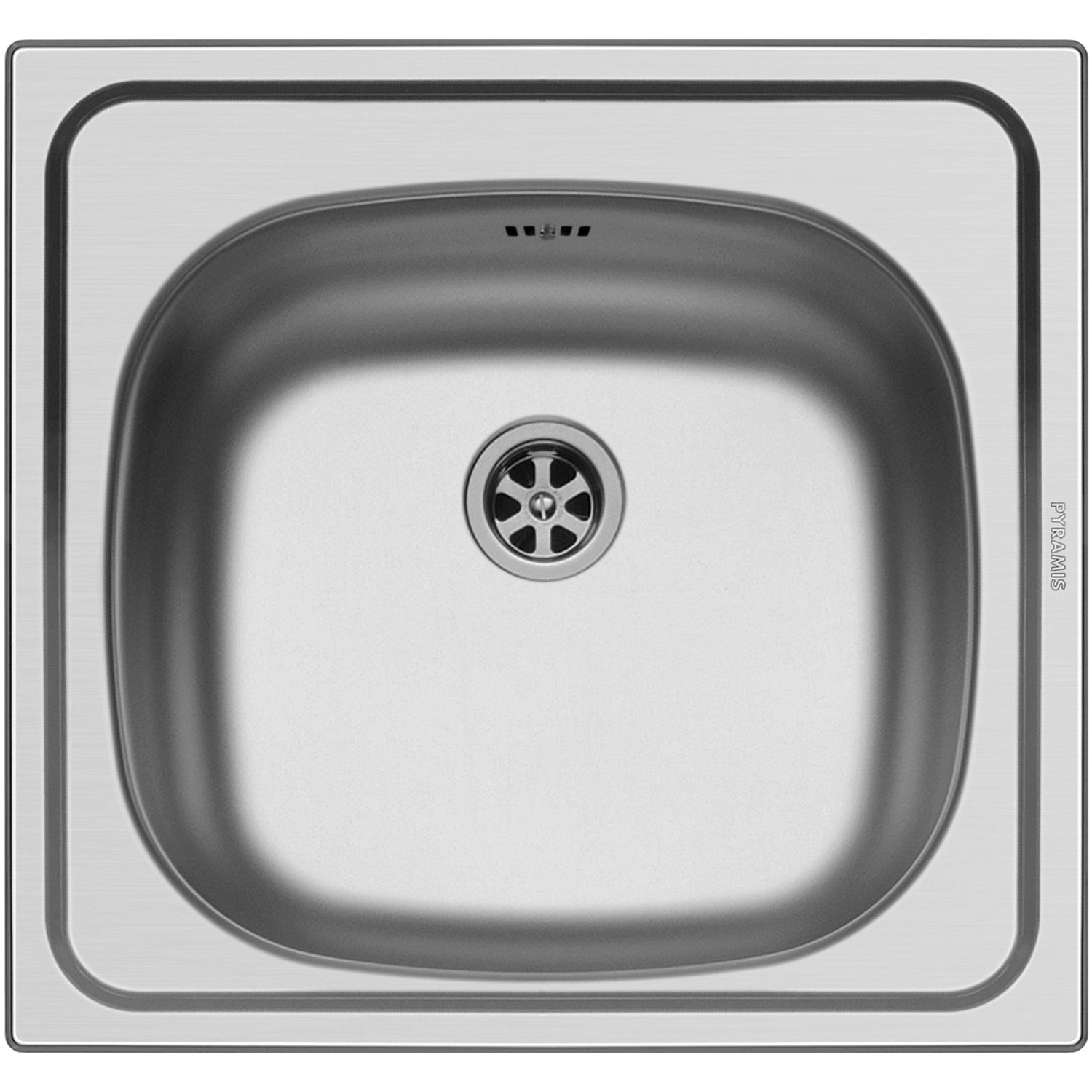 PYRAMIS Nerezový dřez E33 1B hladký, 46,5 x 43,5 cm
