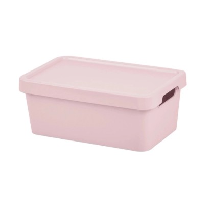 Tontarelli Úložný box s víkem MAYA růžový 4,2 l