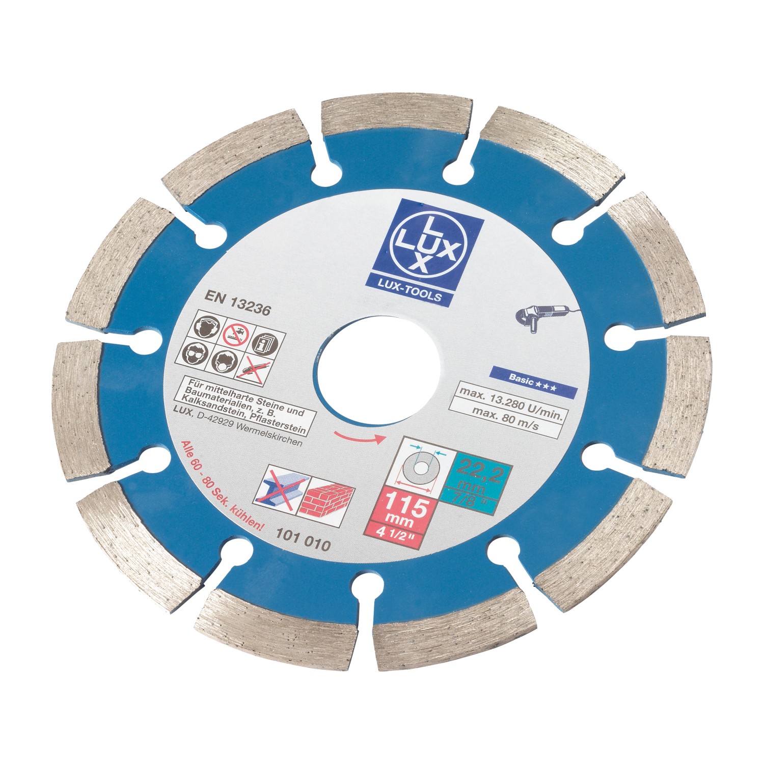LUX Univerzální diamantový řezný kotouč 115 mm