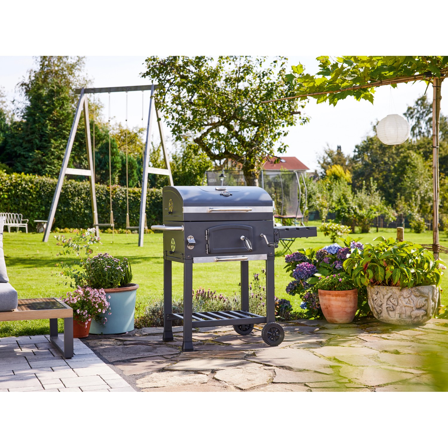 JAMESTOWN Gril na dřevěné uhlí JAXON 104,5 x 103 x 63 cm koupit v OBI