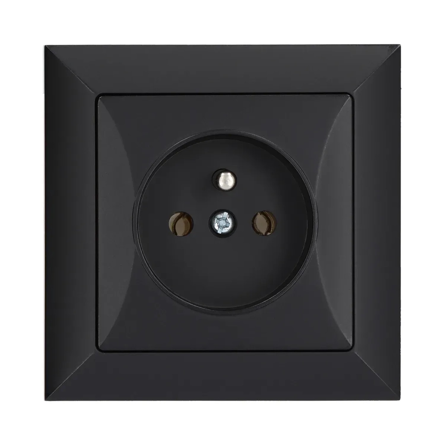 Zásuvka jednoduchá Pola, černá