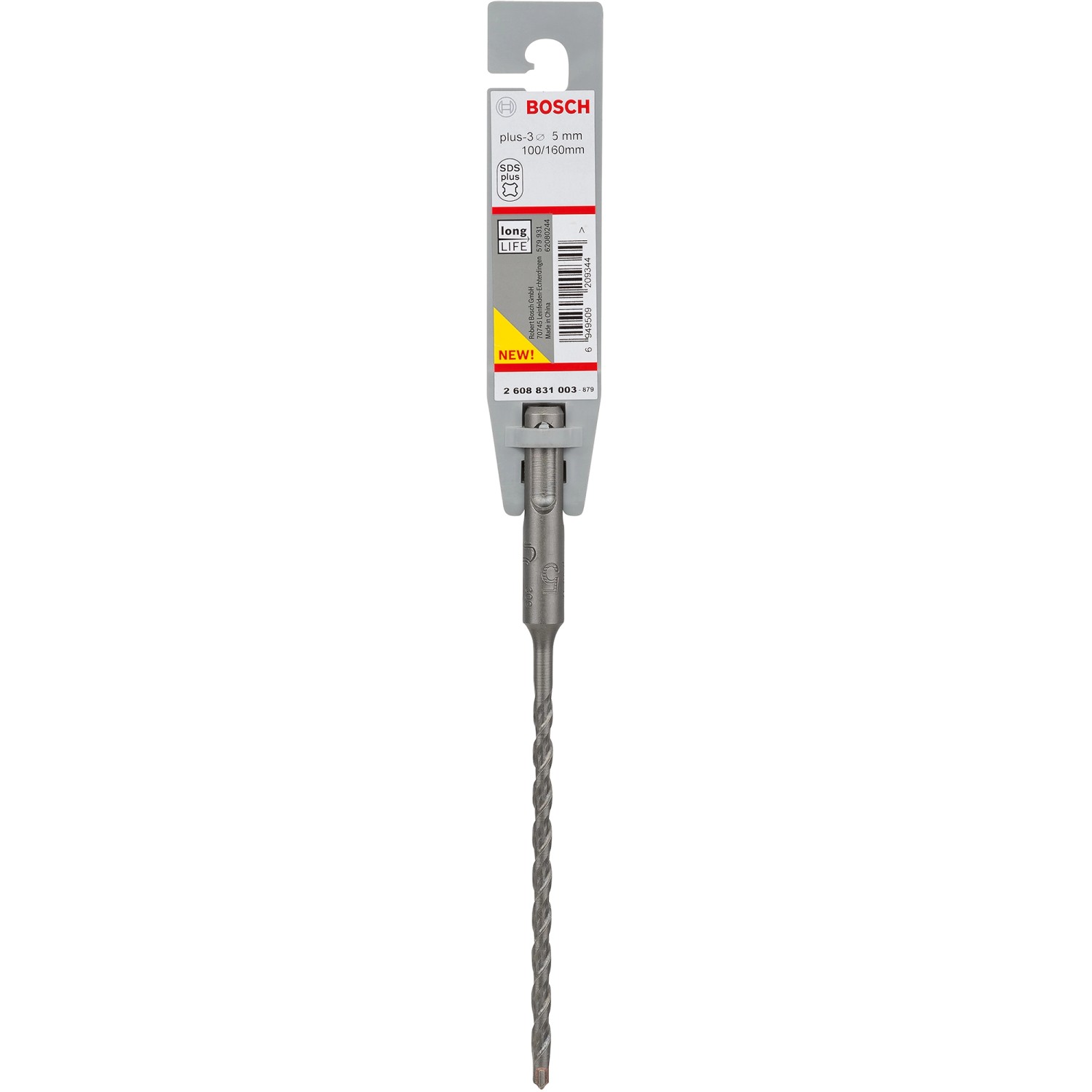 Bosch Spirálový vrták pro vrtací kladiva SDS Plus-3, 5 x 100 x 160 mm