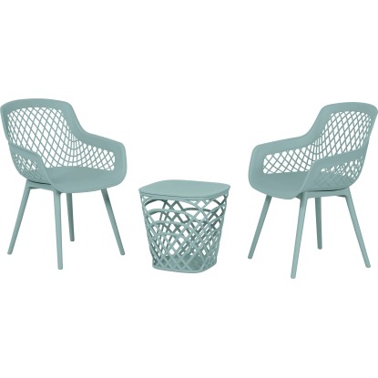 OBI Sestava zahradního nábytku Ubata plastová, zelená, 3dílná