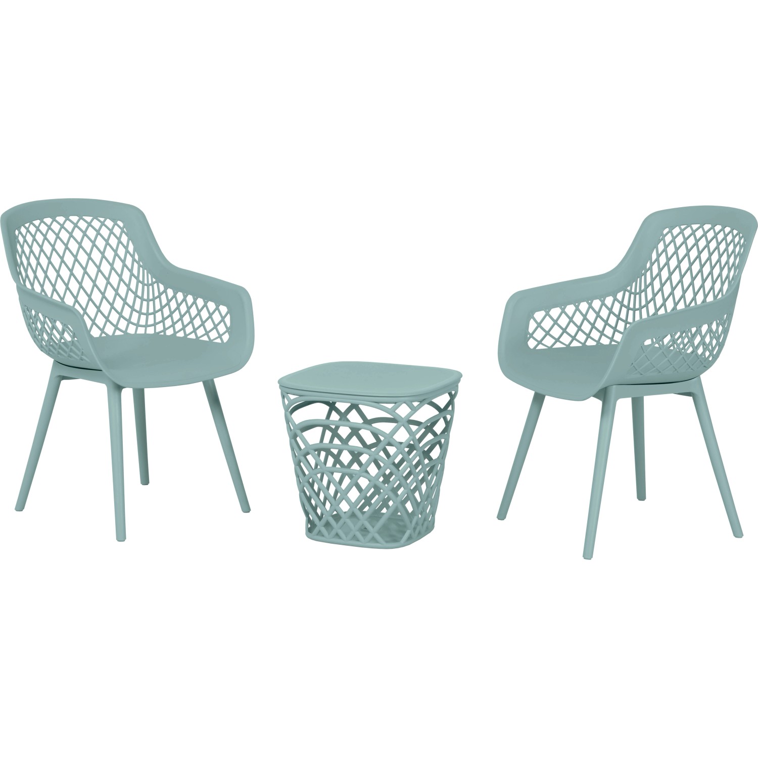 OBI Sestava zahradního nábytku Ubata plastová, zelená, 3dílná