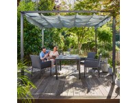 Zahradní altán Texhoma s posuvnou střechou, šedý, 300 x 300 x 230 cm Zahradní altán Texhoma s posuvnou střechou, šedý, 300 x 300 x 230 cm