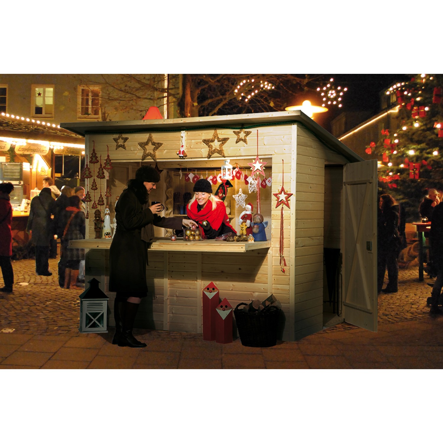 Weka Dřevěný prodejní stánek 243 x 199 cm