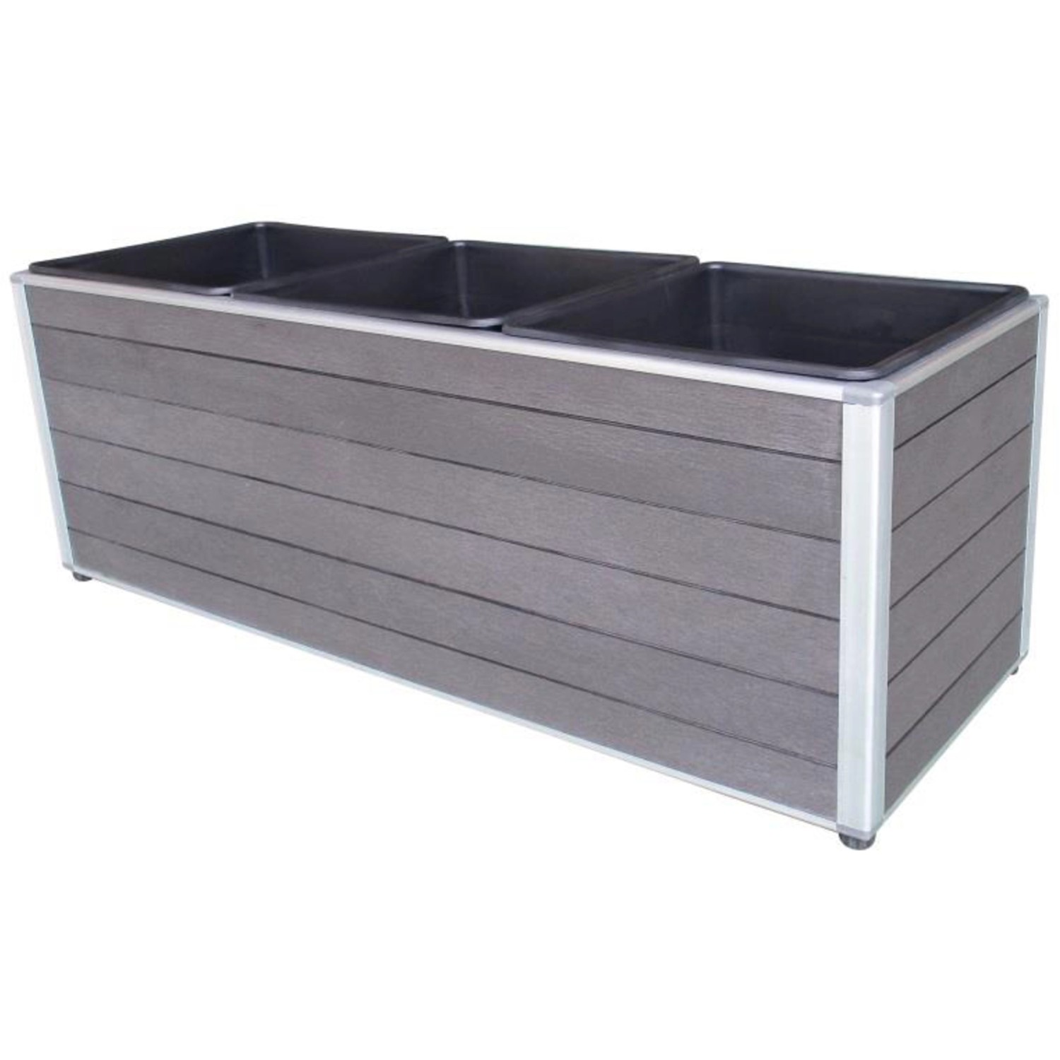 WPC truhlík Monaco, antracit, 78 x 27 x 27,5 cm