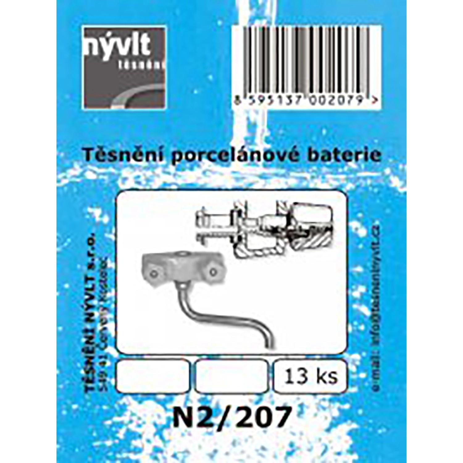 Sada těsnění porcelánové baterie, 13 ks