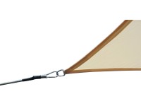 Floracord Elastický napínací popruh pro stínící plachty s karabinou, světle šedá