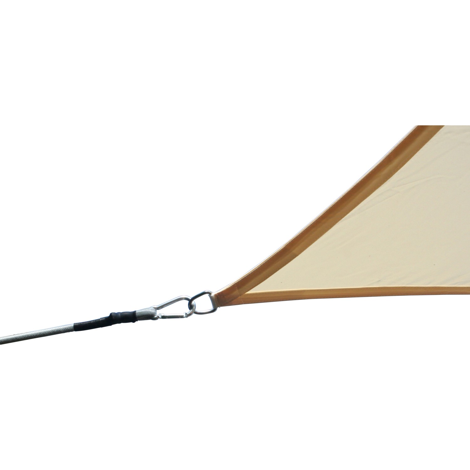 Floracord Elastický napínací popruh pro stínící plachty s karabinou, světle šedá