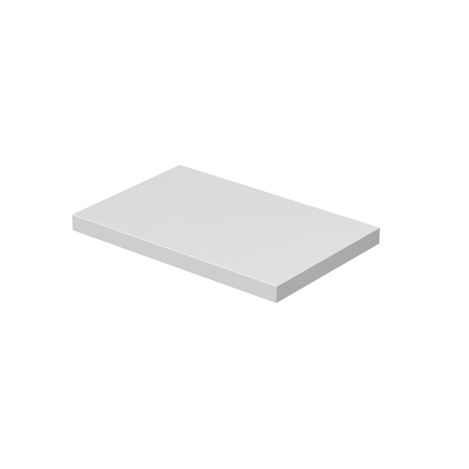 INTEDOOR Umyvadlová deska BEE bez výřezu, š. 80 cm, bílá lesk