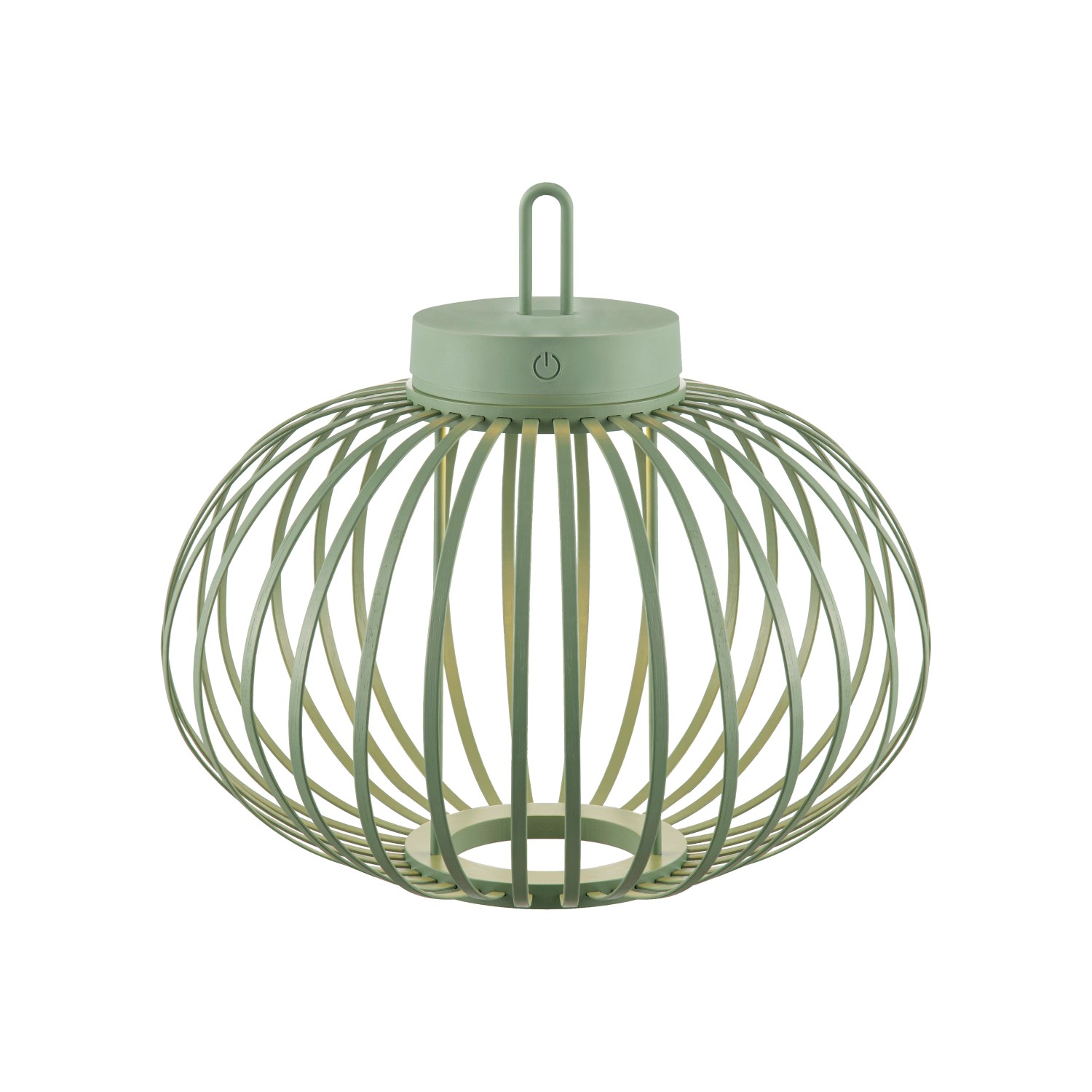 Just Light. Nabíjecí závěsné/stolní LED svítidlo Akuba IP44 zelená pr. 36 x 33cm