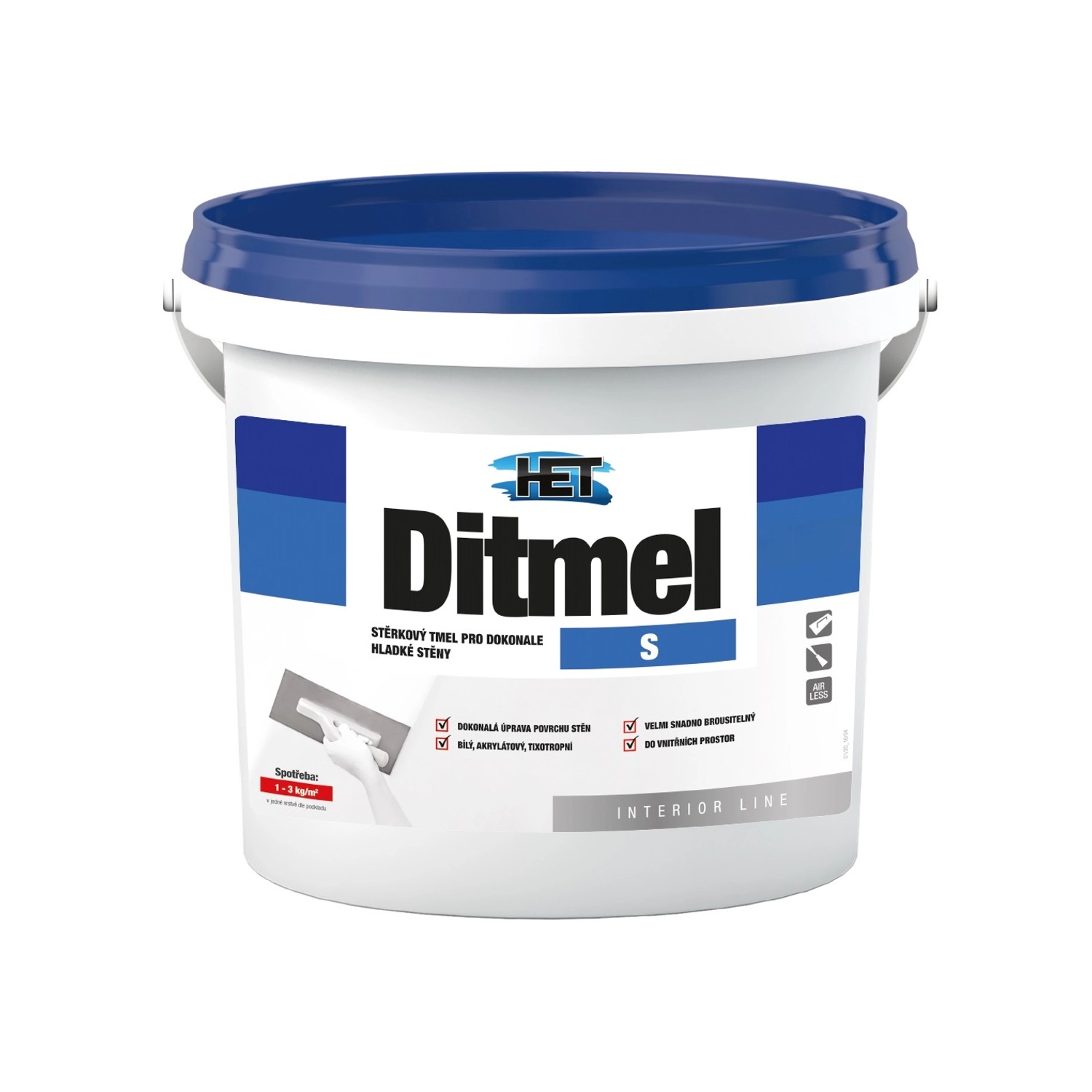 HET Stěrkový tmel pro plošné nanášení Ditmel S 1,5 kg