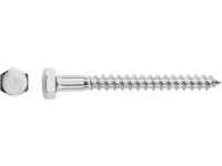 Vrut do dřeva se šestihrannou hlavou SW10 bíle pozinkovaný 6 x 30 mm, 100 ks