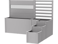 Biohort Vyvýšený záhon DaVinci 2 stříbrný 250 x 210 x 168 cm