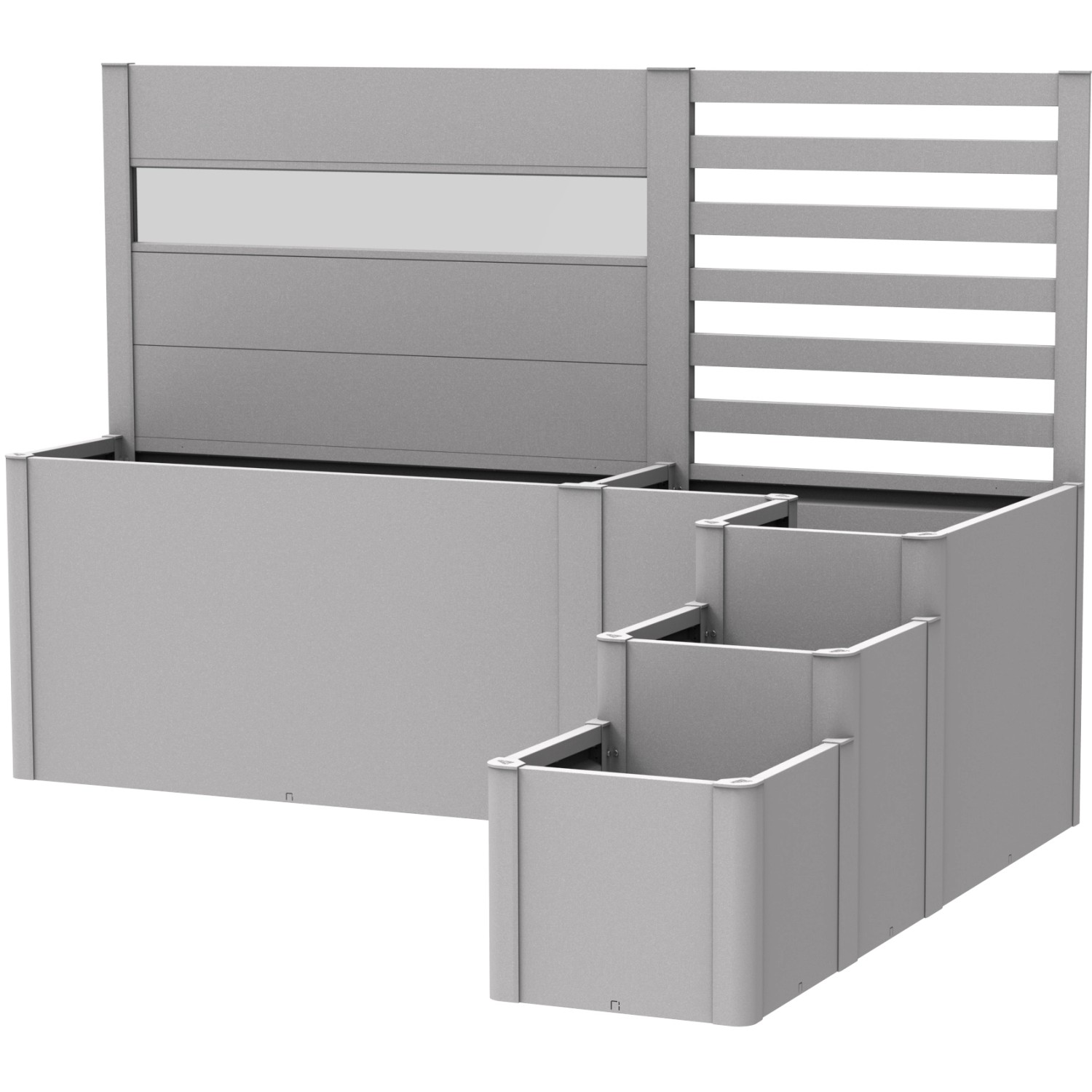 Biohort Vyvýšený záhon DaVinci 2 stříbrný 250 x 210 x 168 cm