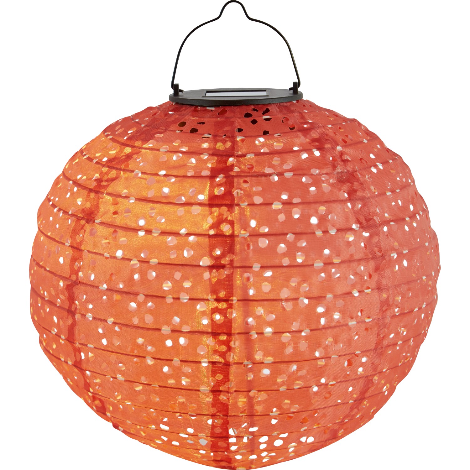 Dekorativní solární závěsné LED svítidlo Pellaro, IP44, červená, pr. 25 x 25 cm