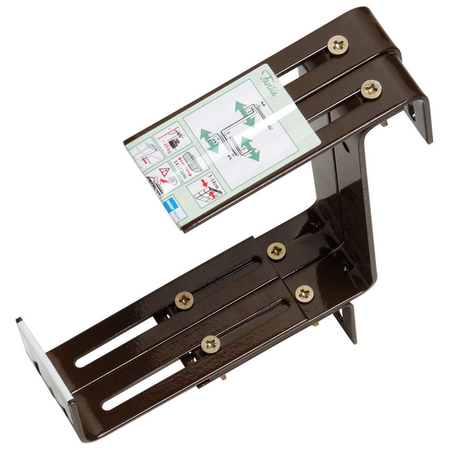 OBI Držák balkónového truhlíku extra silný nastavitelný ve 3 rozměrech hnědý