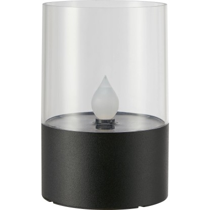 Solární stolní LED lampa, IP44, teplá bílá/černá, pr. 7,5 x 11,2 cm