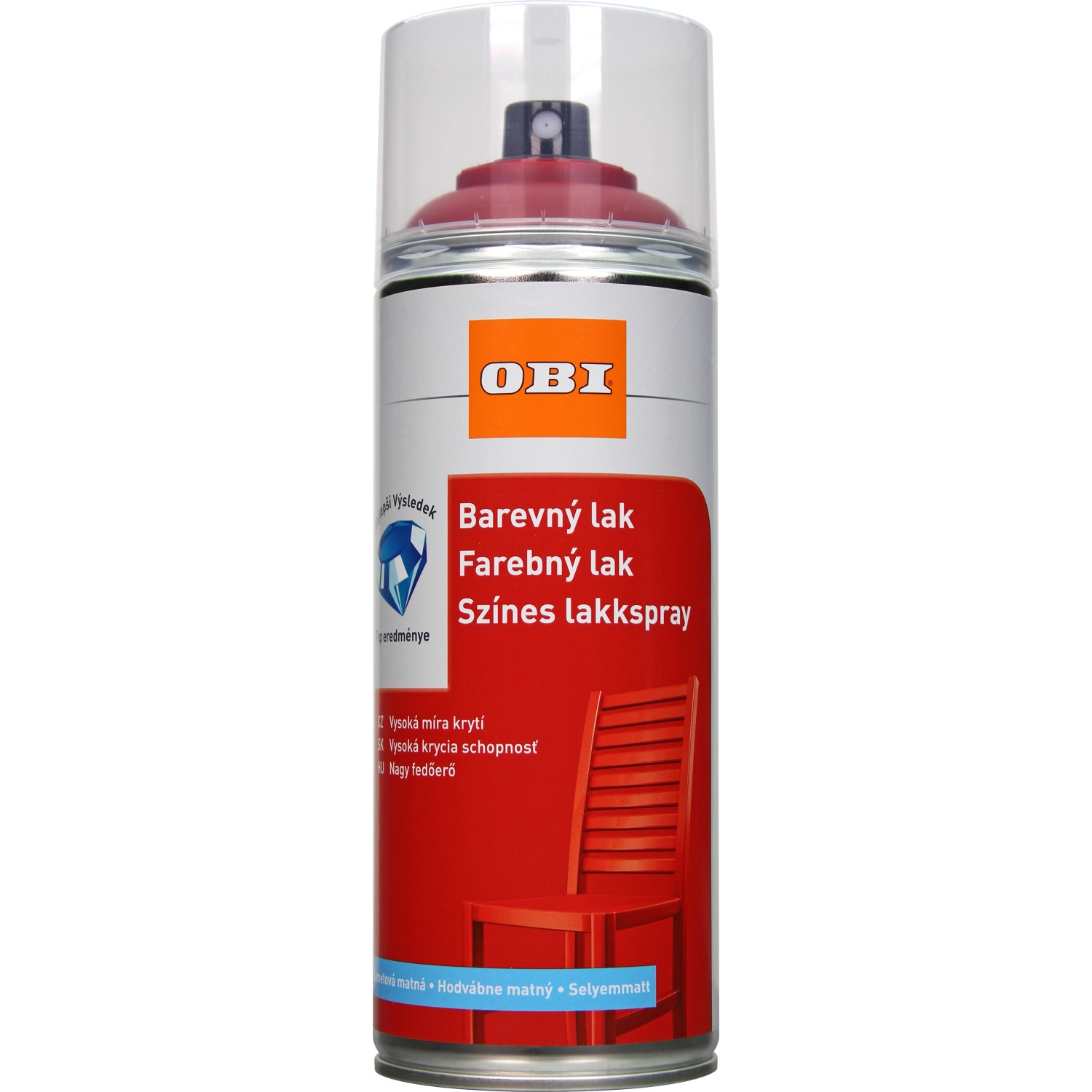 OBI Lak ve spreji hedvábně matný červená hluboká 400 ml