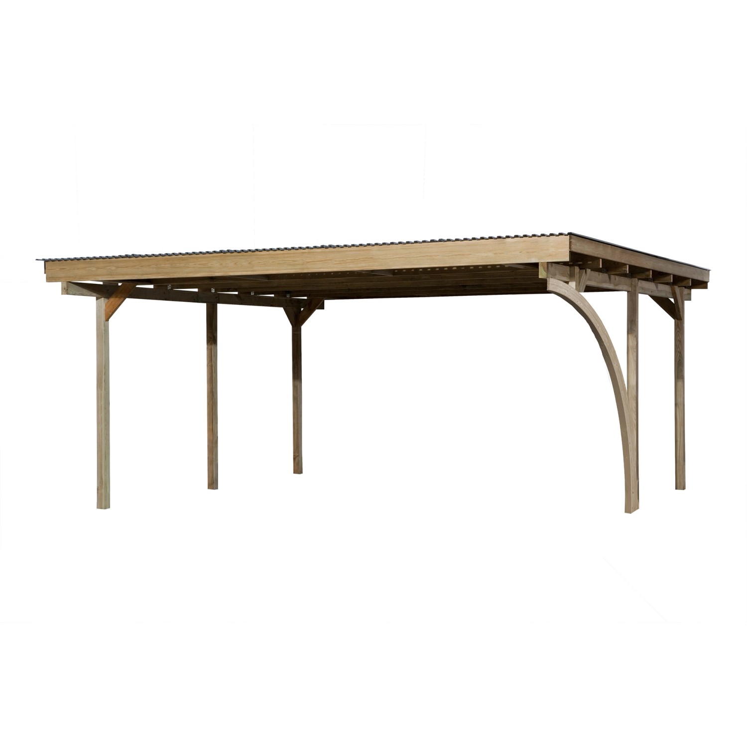 Weka Přístřešek na dvě auta 616 A s obloukem, 500 x 500 cm