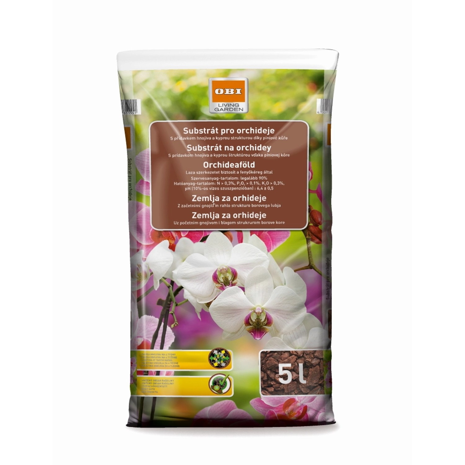 OBI Living Garden Substrát pro orchideje 5 l