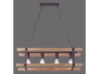 Just Light. Závěsné svítidlo Edith 4bodové, dřevo/kov, 75 x 23,5 x 120 cm Just Light. Závěsné svítidlo Edith 4bodové, dřevo/kov, 75 x 23,5 x 120 cm