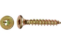 Uni vrut se zápustnou hlavou TX20 plný závit žlutě pozink. 4,5 x 45 mm, 10 ks