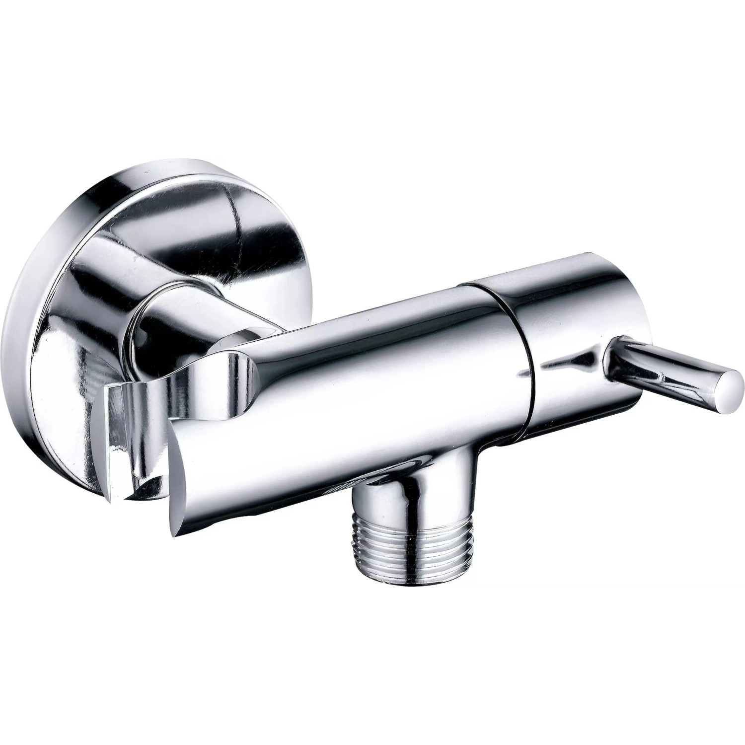 Nástěnný ventil s držákem sprchy chrom M1/2" x M1/2"