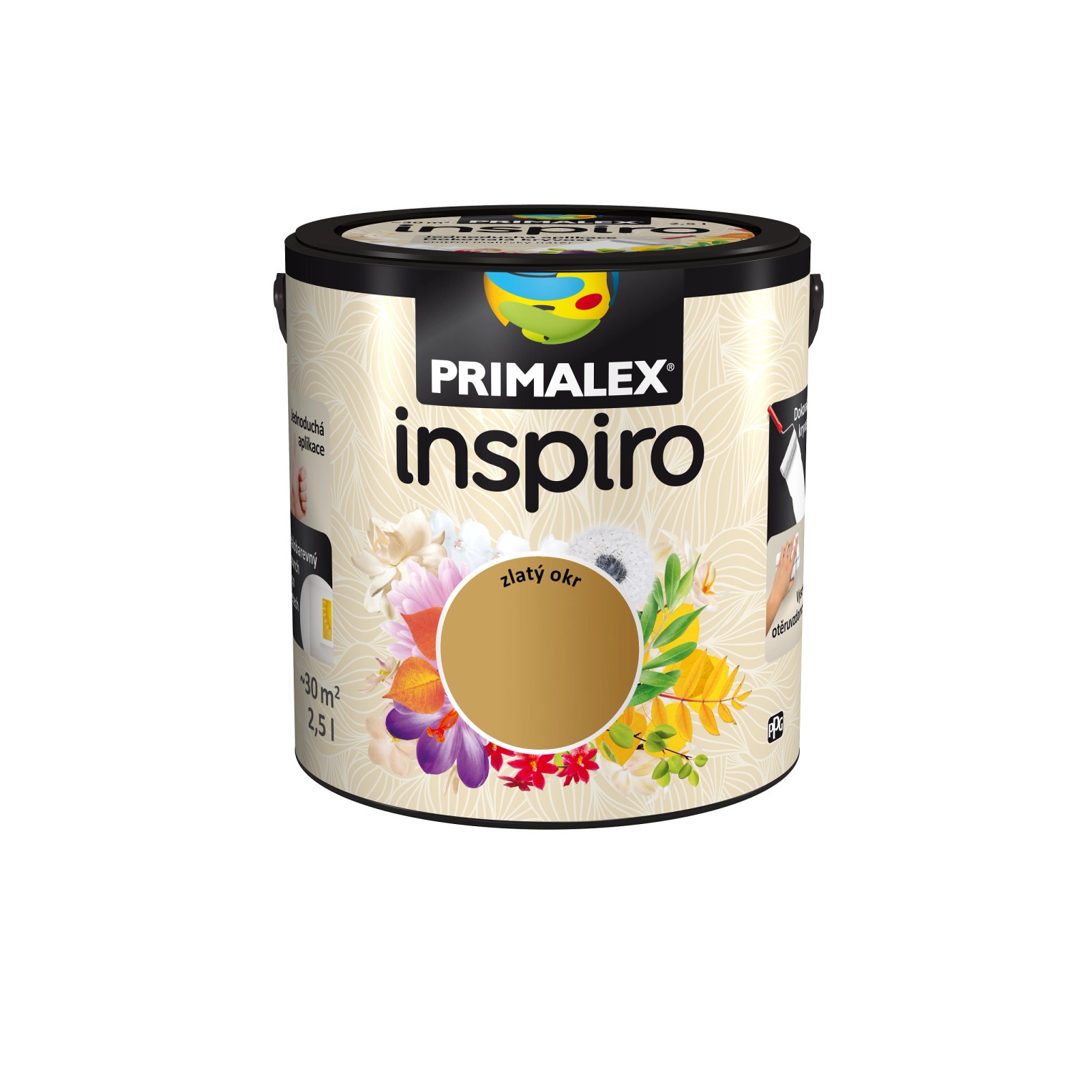 Primalex Barevný vnitřní malířský nátěr Inspiro zlatý okr 2,5 l