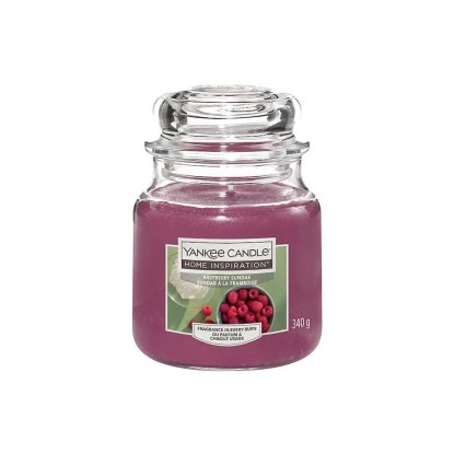 Yankee Candle Home Inspiration Svíčka, sklo, Raspberry Sundae, 13 x 9,5 cm