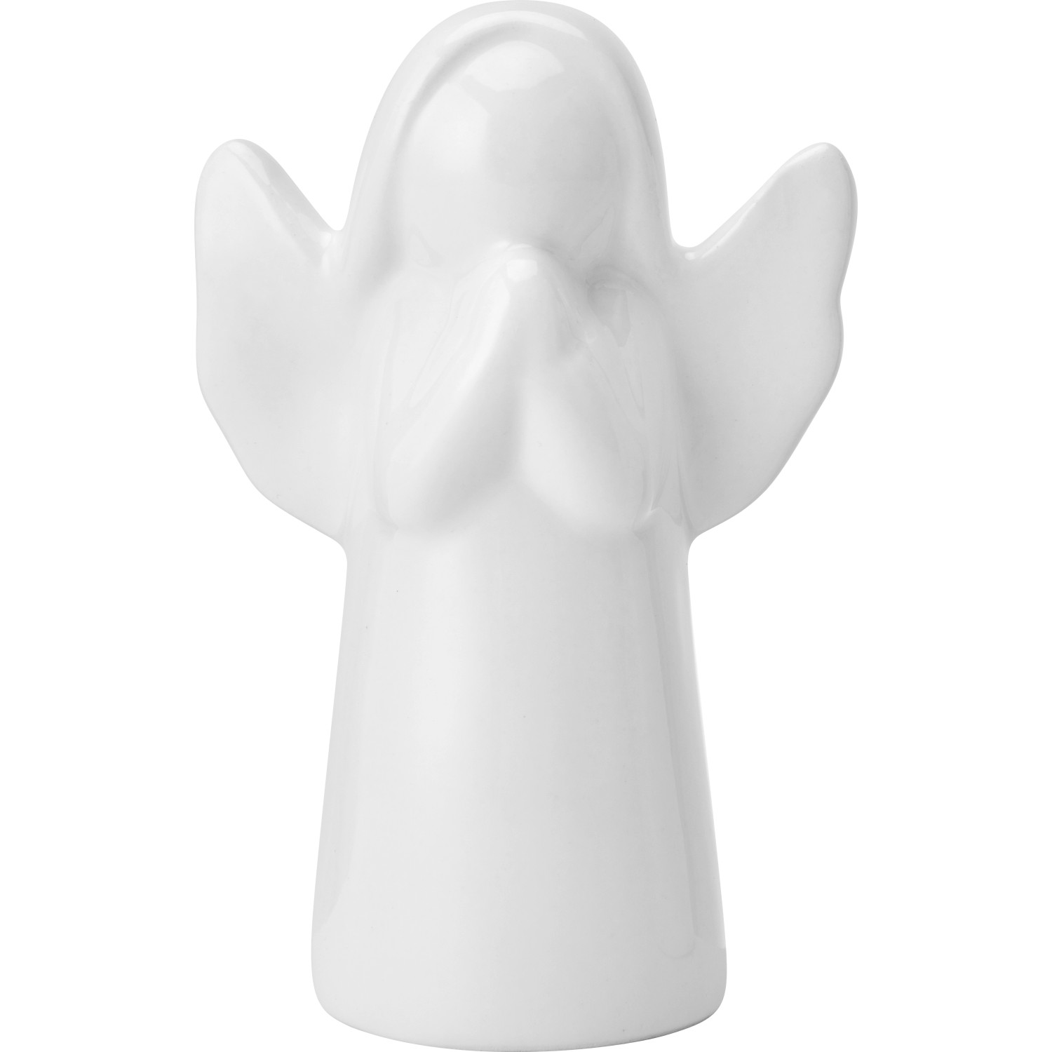 Vánoční figurka anděla z dolomitu, bílá, 10 x 4 x 7 cm